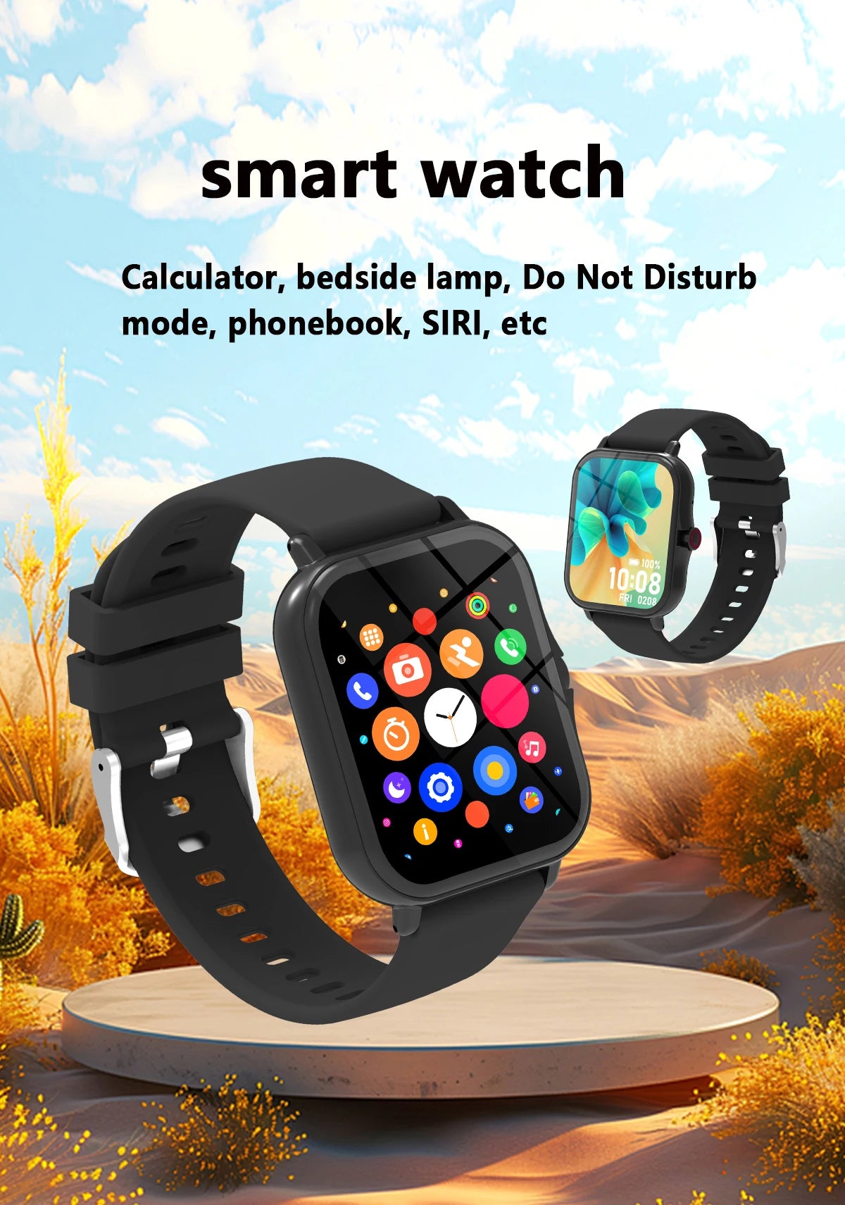 2026 New Smartwatch 1.83"Screen Bluetooth Call Voice Assistant Music Control Fitness Tracker for Android/IOS Phone Children Gift