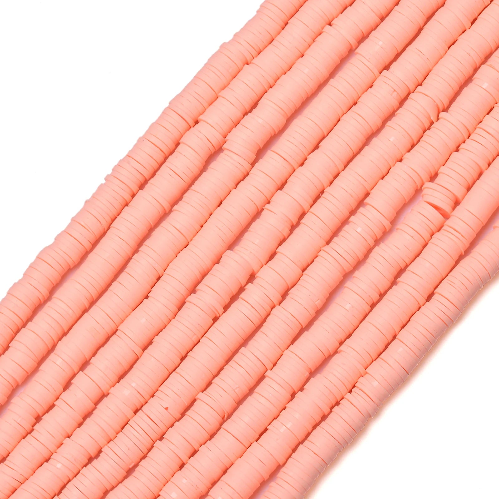 350pcs 6mm Flat Round Polymer Clay Beads Loose Spacer Beads for Jewelry Making DIY Needlework Bracelet Necklace Earrings