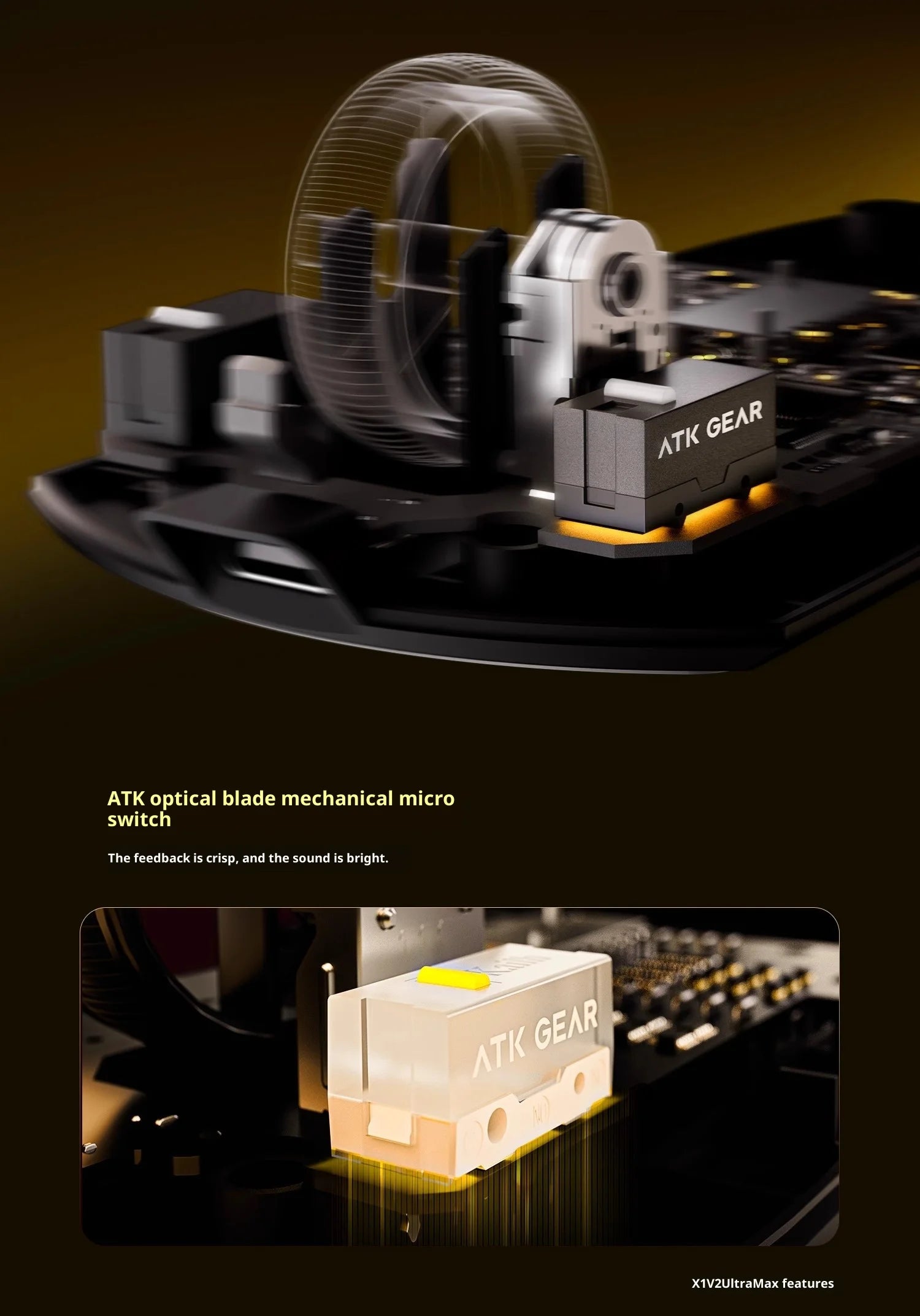 ATK Blazing Sky X1 V2 Wireless Gaming Mouse Dual-Mode 2.4G/Wired 54g Lightweight PAW3950Ultra New GEM Dual 8K Dongle Low Latency