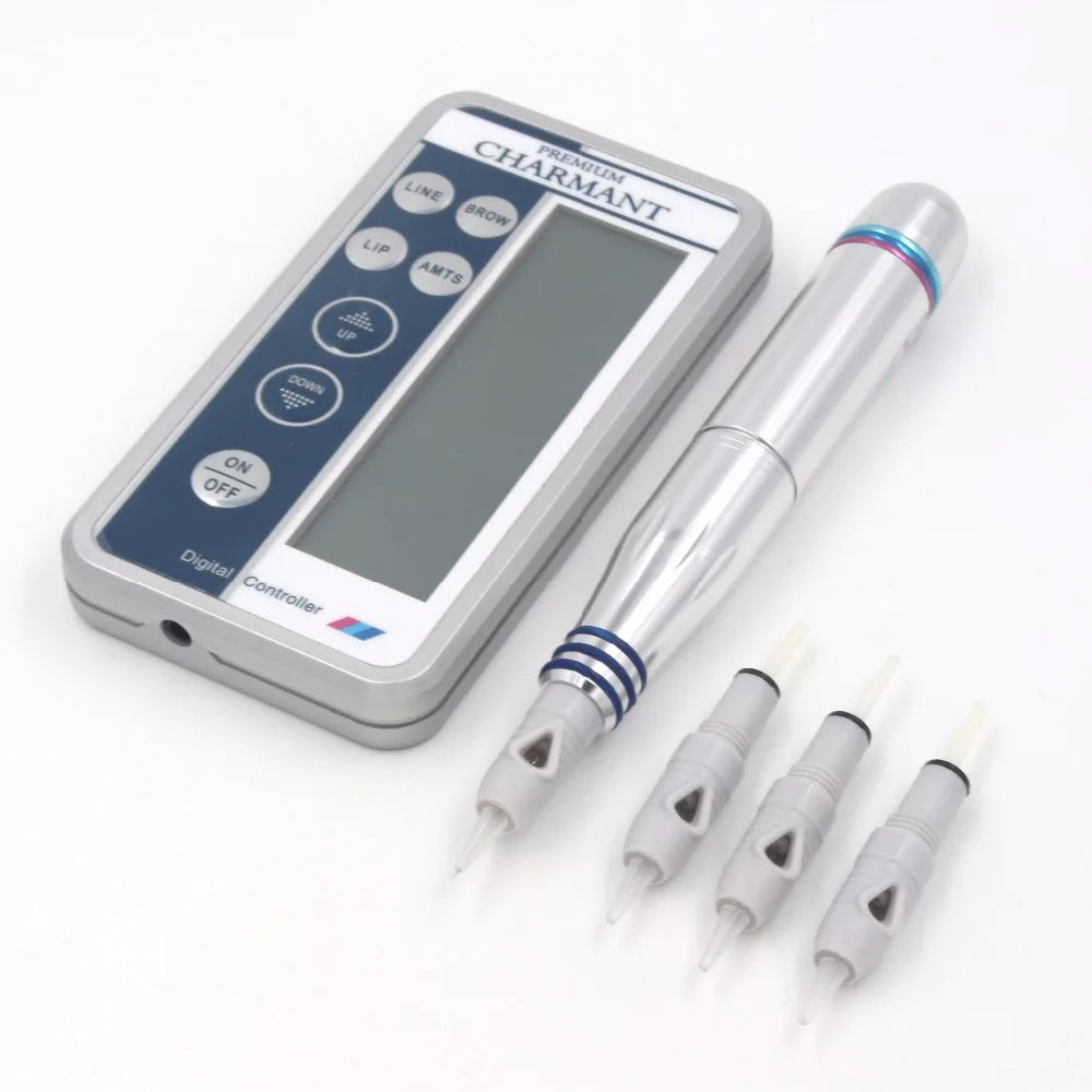 Dermografo Tattoo Machines Professional Permanent Makeup Tattoo Device For Micropigmentation Charmant Embroidery Eyebrow Gun Set