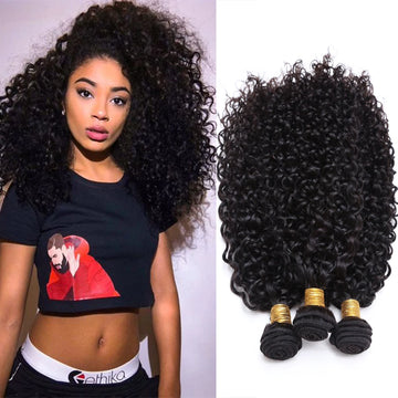 15A Brazilian Wet and Wavy Bundles Virgin Human Hair Weave 4 Bundle Deals Afro Kinky Curly Hair Extension Cheveux Humain Bundles