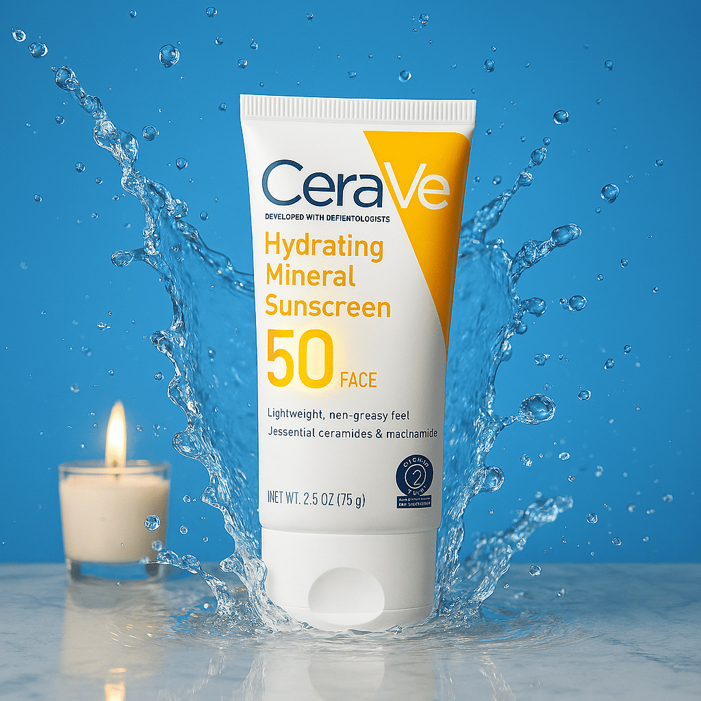 CeraVe Skincare Set – Night Cream, Retinol Serum, Acne Foaming Cream Cleanser, and Hydrating Mineral Sunscreen SPF 50 – Dermatologist Developed - AlSODEAL