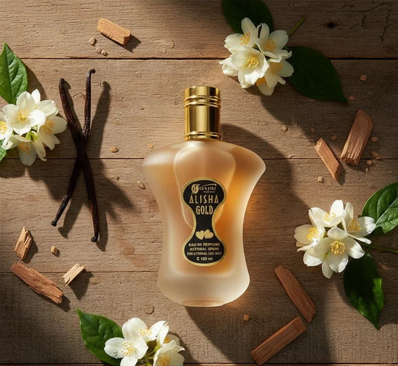 Hunaidi Alisha Gold Eau De Parfum Natural Spray – Long Lasting Luxury Fragrance for Men & Women**