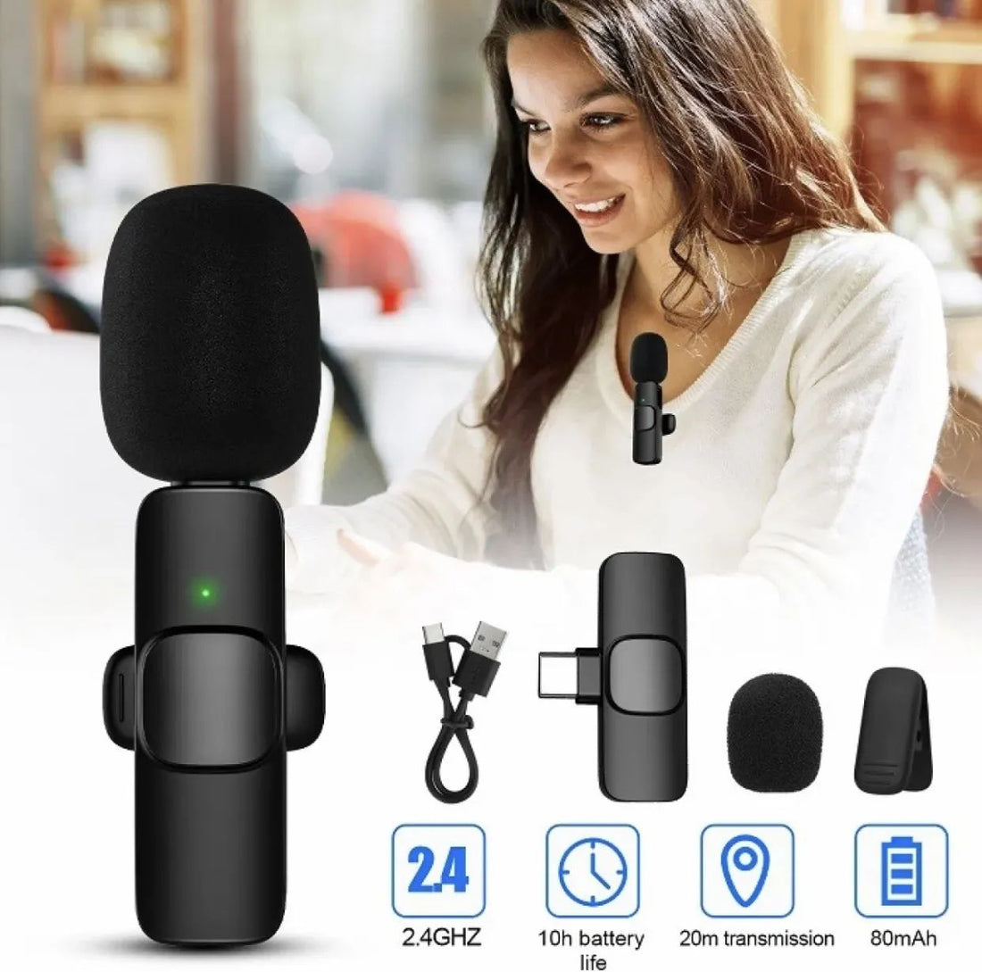 K8 Collar Wireless Microphone Type C Supported - AlSODEAL