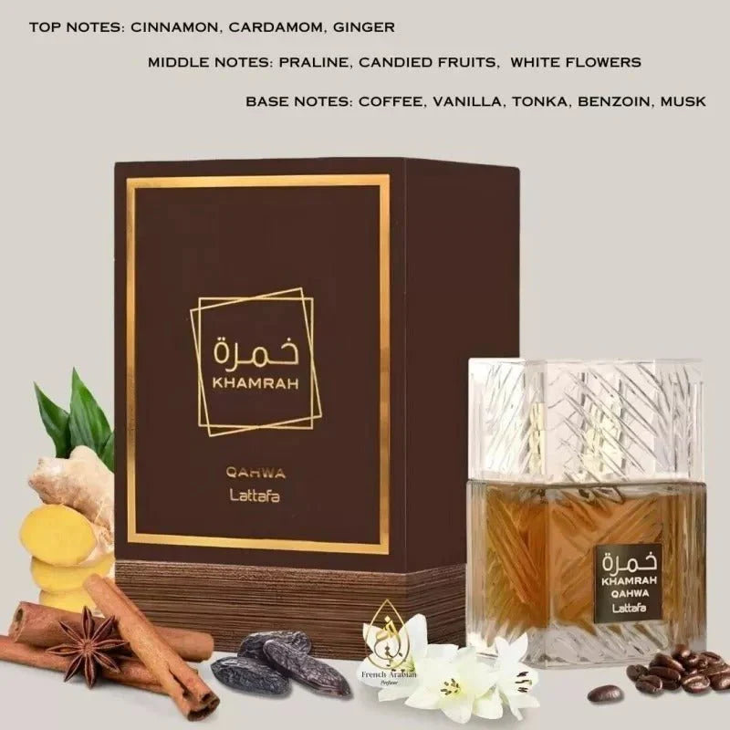 Lattafa Khamrah Qahwa Eau de Parfum | Original Arabic Perfume(Parcel Allow To Open) COD Available