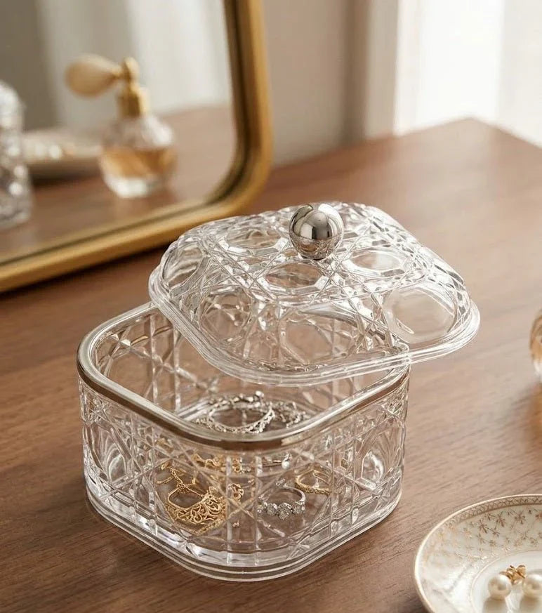 Luxury Crystal Storage Box with Lid
