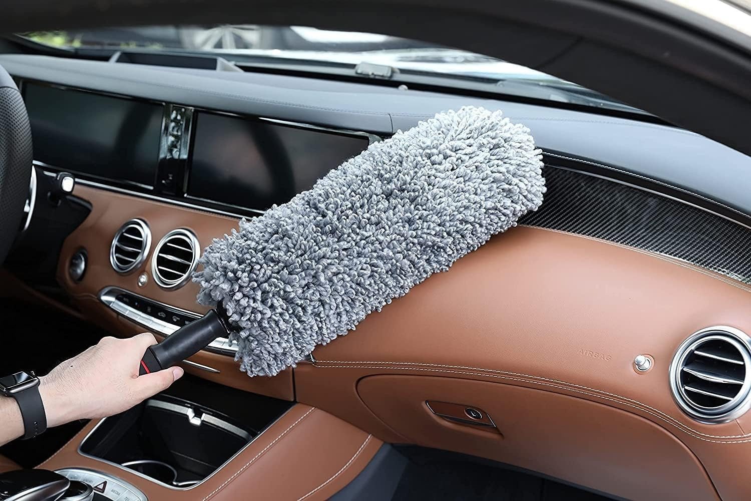 Microfiber Car Duster – Scratch - Free Cleaning with Extendable Handle - AlSODEAL