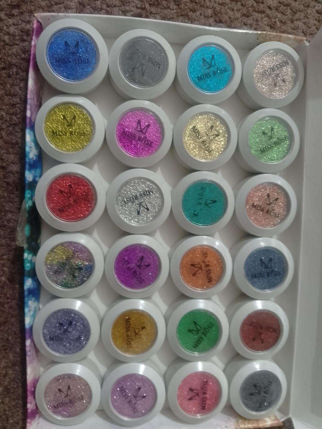 Miss Rose Multicolor High Pigmented Glitter Shimmer Eyeshadow Palette Set Professional Eye Makeup - Pack of 24 - AlSODEAL