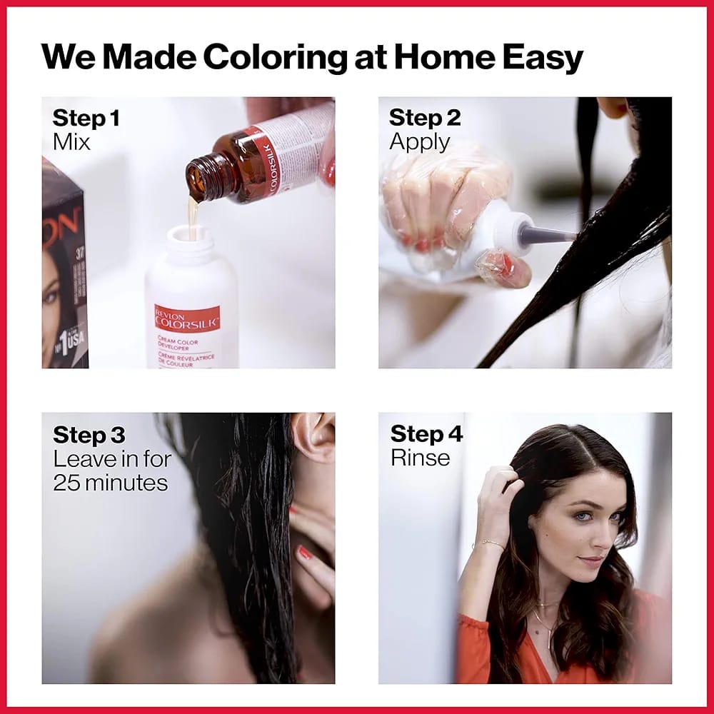 Revlon ColorSilk Hair Color 30 Dark Brown – Ammonia Free Permanent Hair Dye - AlSODEAL