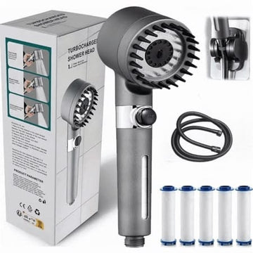 🚿 High Pressure Turbo Shower Head with 3 Spray Modes – Water Saving & Easy Installation | UAE COD