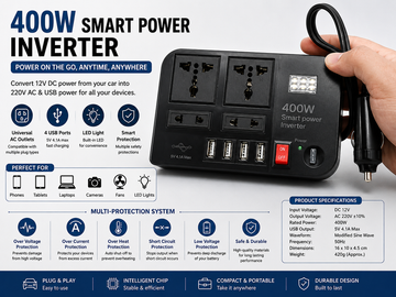 Multi-Port Smart Power Inverter 400W